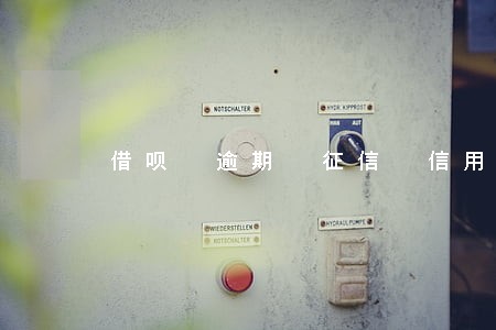 借呗 逾期 征信 信用卡 借呗 逾期 征信 信用卡